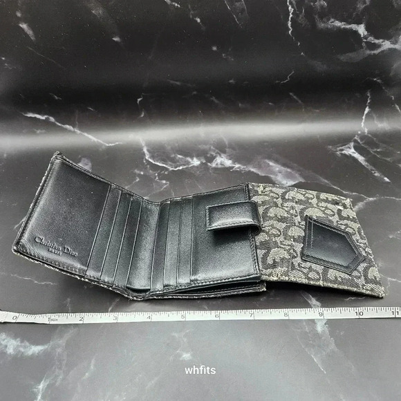 Christian Dior Trotter Canvas Trifold Wallet with dust bag and box. - Picture 8 of 13